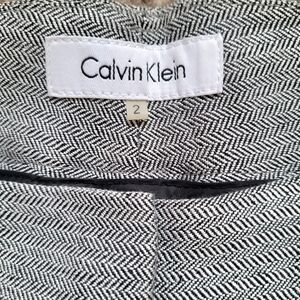 New Calvin Klein Herringbone Linen Pant